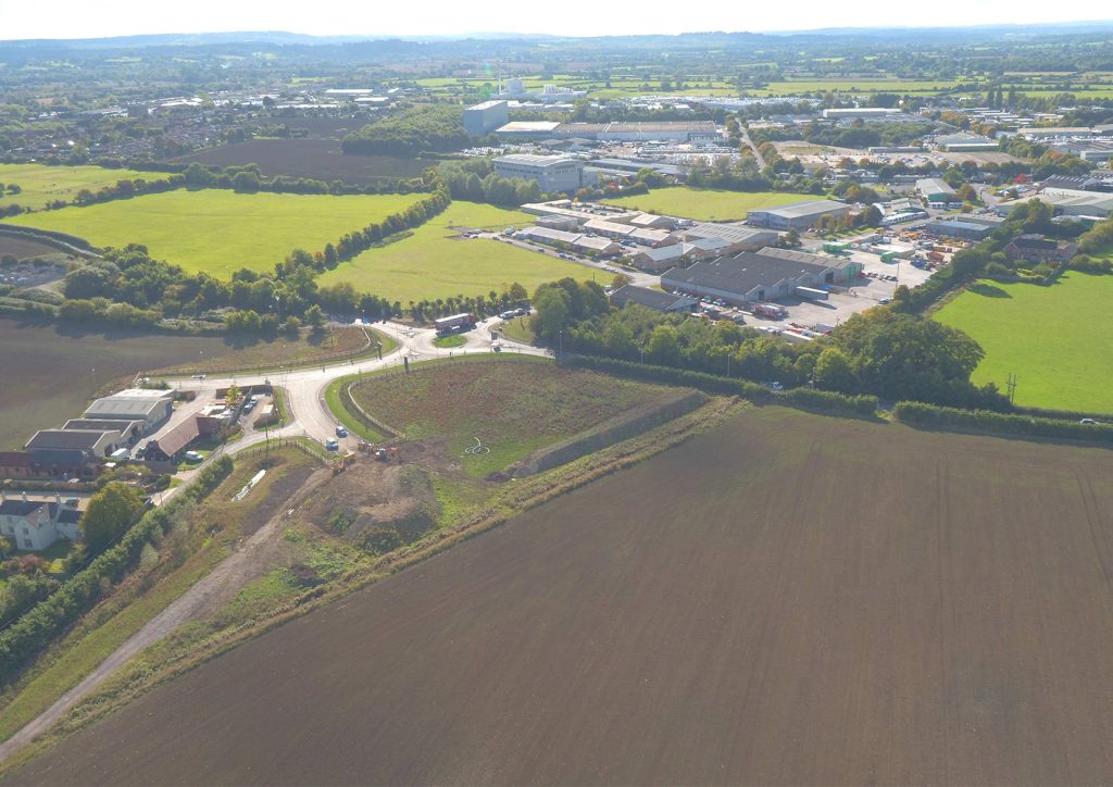 Aerial View Of Site Area For Proposed Commercial Space